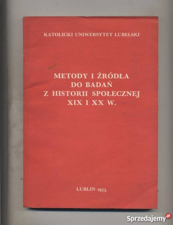 Metody i żródła do badań z historii społecznej Szczecin sprzedam