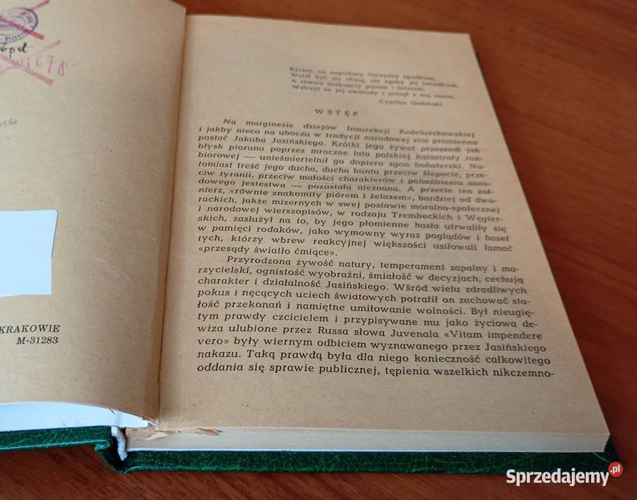 Jakub Jasiński opracował Henryk Mościcki tradycyjny podręcznik Gdańsk sprzedam