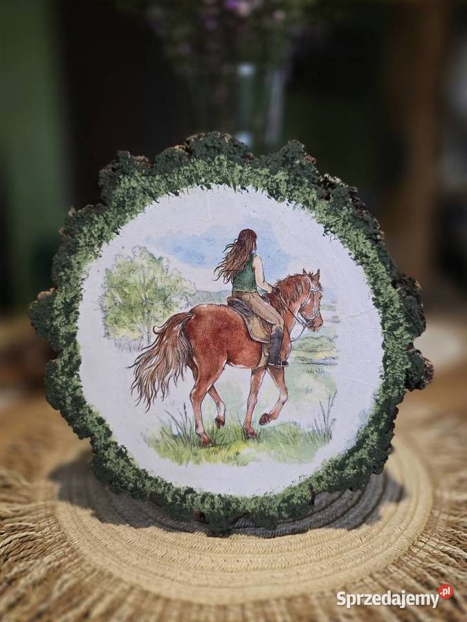 Obraz Dziewczyna na koniu Decoupage