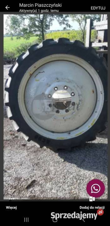 Waskie kola komplet tył 34080r46 przód 27080r36 Grzybki