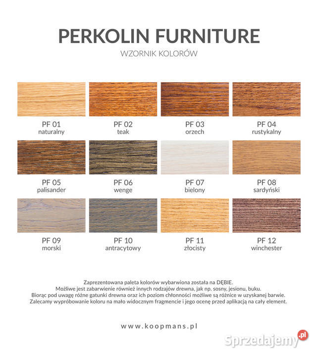 Bejca olejowa PERKOLIN FURNITURE Gorzów Wielkopolski sprzedam