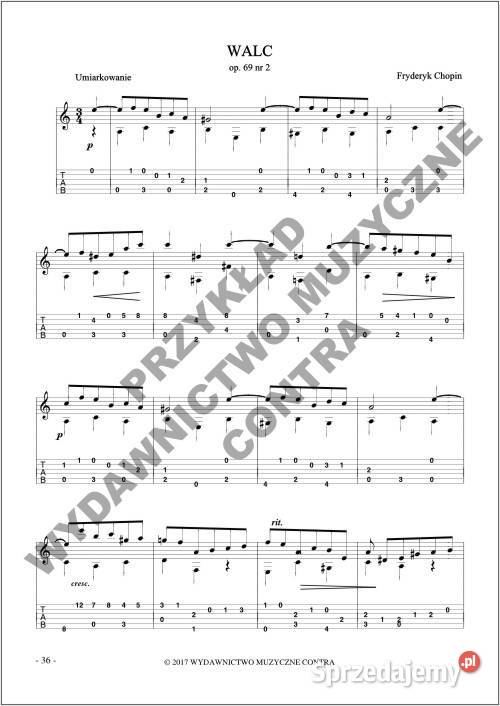 Łatwy Chopin na gitarę nutytabulatury Nieporęt sprzedam