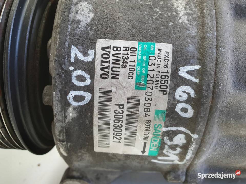 Volvo S60 II V60 20 D4 SPRĘŻARKA KLIMATYZACJI Kompresory klimatyzacji Janów sprzedam