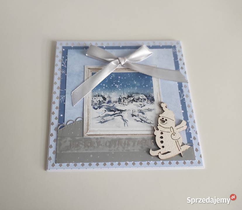 Kartka Świąteczna ręcznie robiona Boże Łódź