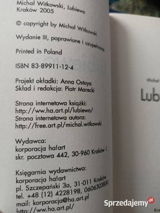 Lubiewo Witkowski książki Warszawa księgarnia