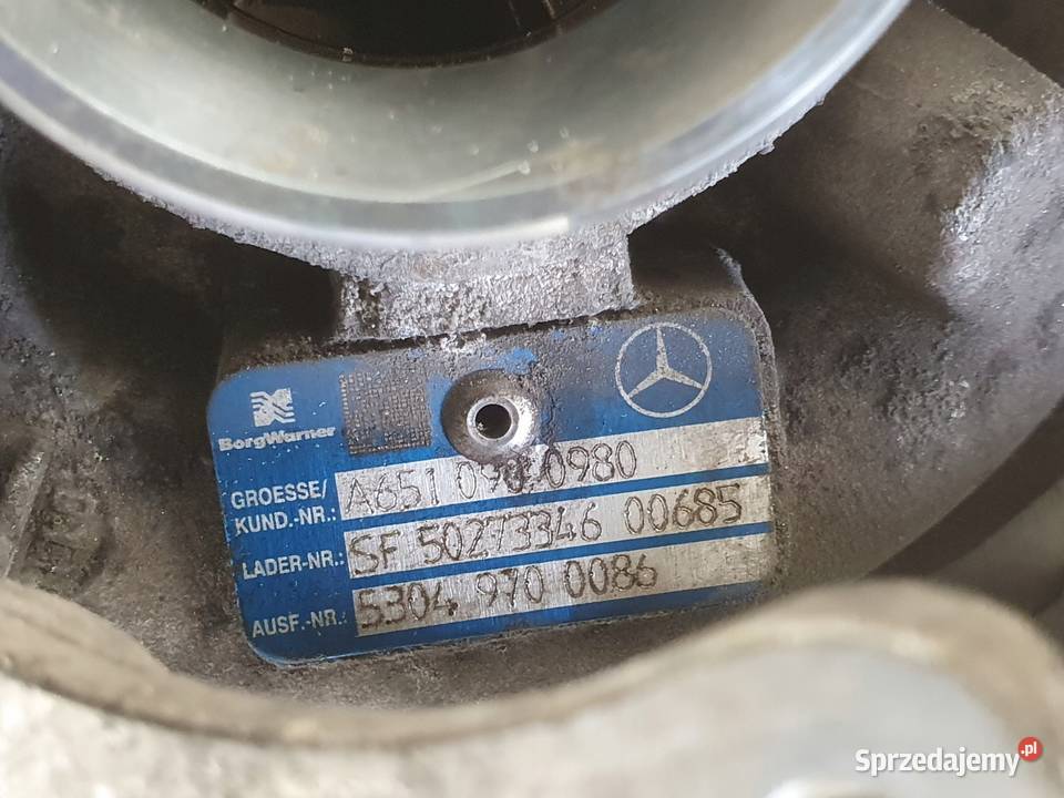 TURBOSPRĘŻARKA Mercedes Sprinter 906 22 CDI Rudka