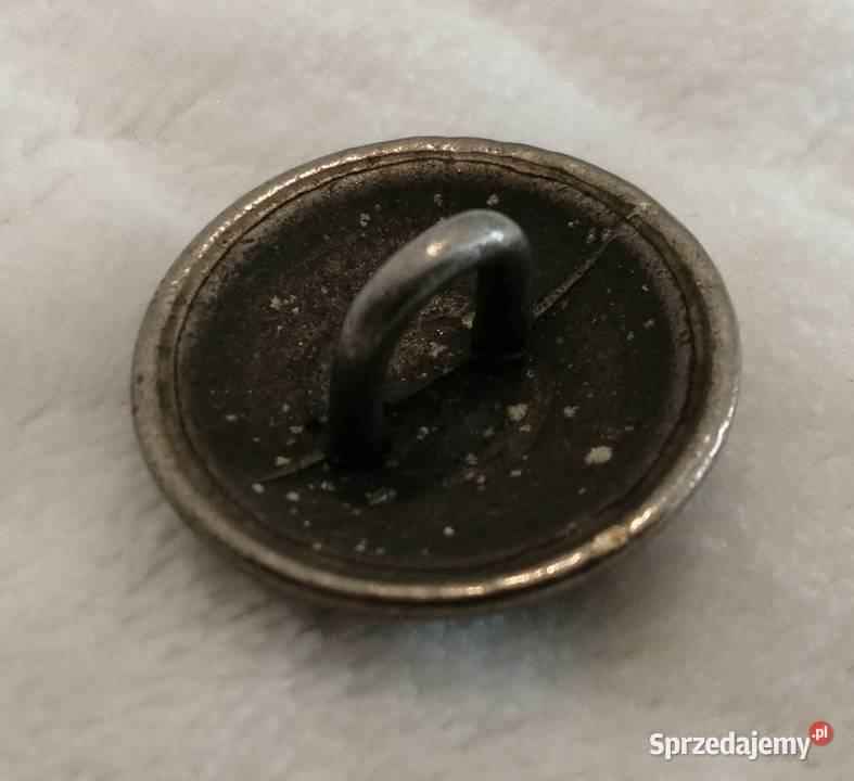 Ozdobny guzik na stopce okrągły Orzeł 22mm 32 Czeladź