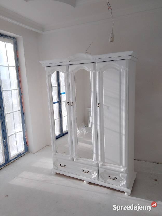 Styl nowa Szafa 130 3D z Lustrami Biały Dąb Włocławek