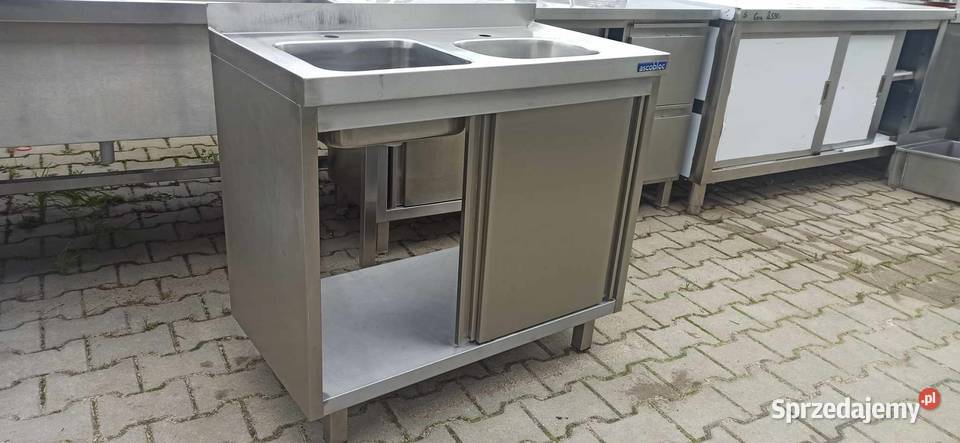 ZLEW 2 KOMOROWY Z SZAFKĄ 90x50x85 P O