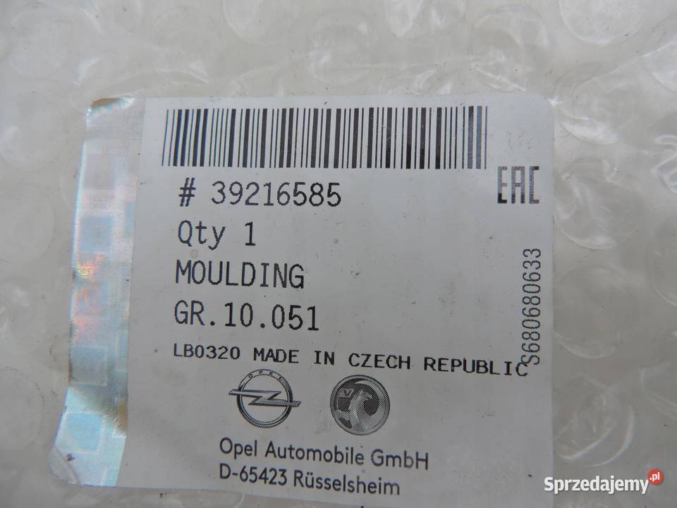 Słupek lewy przód Opel Insignia B 39216585 NOWY