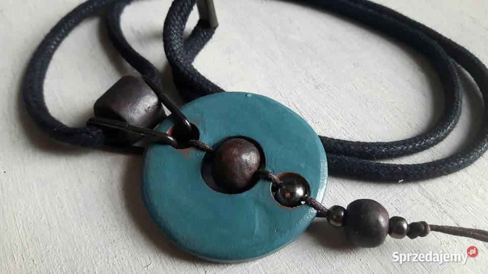 Naszyjnik ceramiczny ręcznie wykonany Otwock