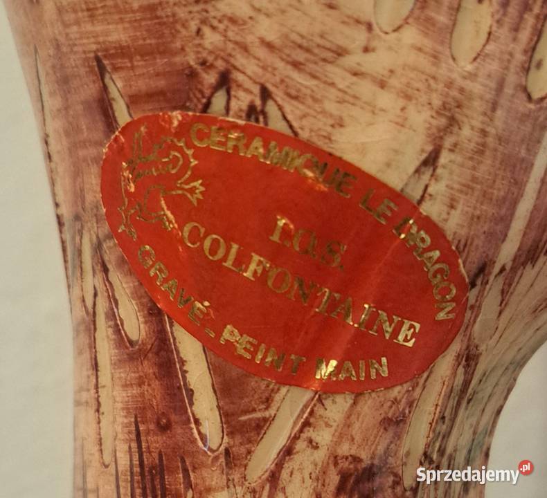 ceramiczny dzbanek ręcznie malowany Belgia Warszawa