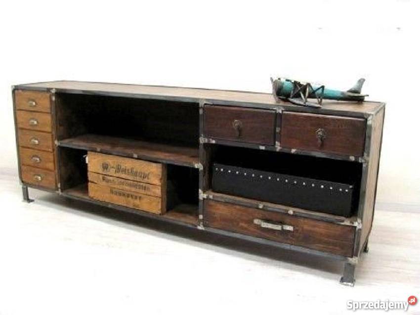 Szafka industrialnaKomoda Loft TVMeble Warszawa sprzedam