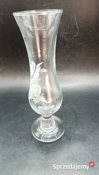 Wazon szklany smukły szkło trawione Zamość