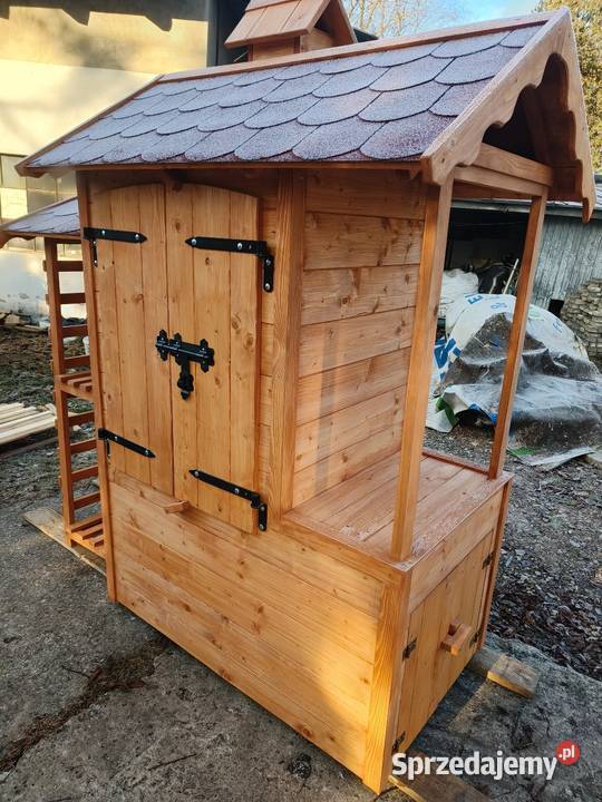 Wędzarnia ogrodowa drewniana podwójne ściany Bliżyn