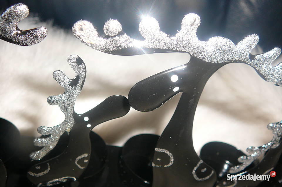 Czarny świecznik renifer metal Nowy sprzedam