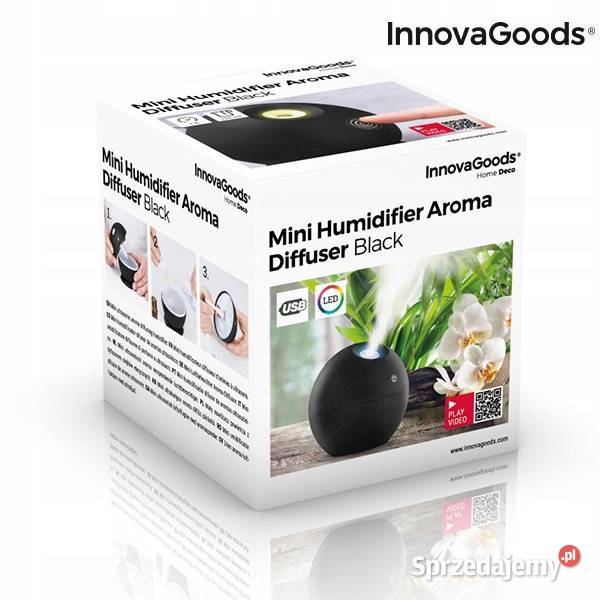 Mini Nawilżacz Aroma Dyfuzor Czarny Innovagoods Białystok