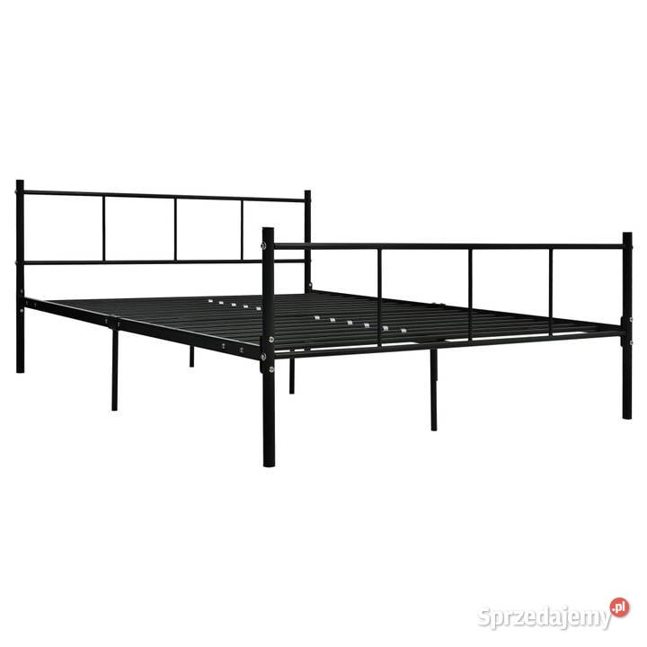 vidaXL Rama łóżka czarna metalowa 140 x 200 Warszawa sprzedam