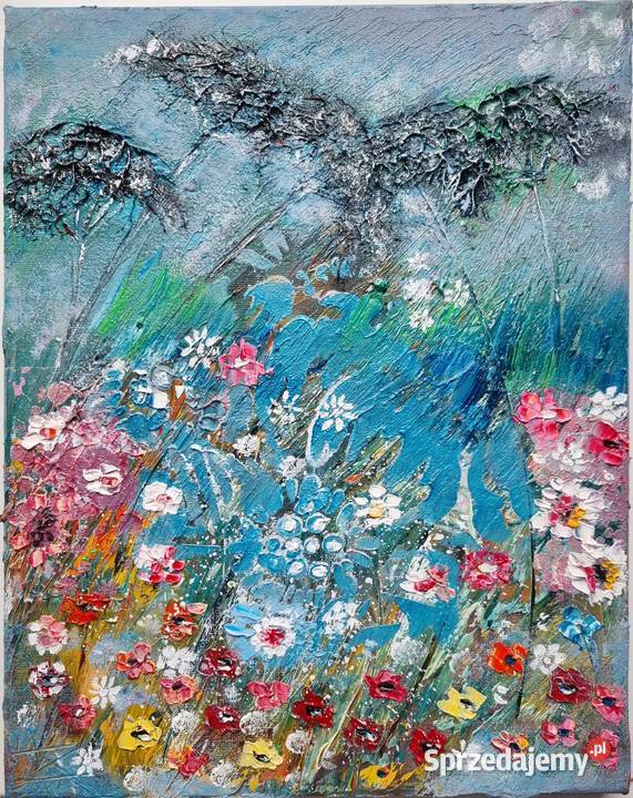 Obraz olejny faktura farby 30x40 i 24x30 pomorskie Żukowo