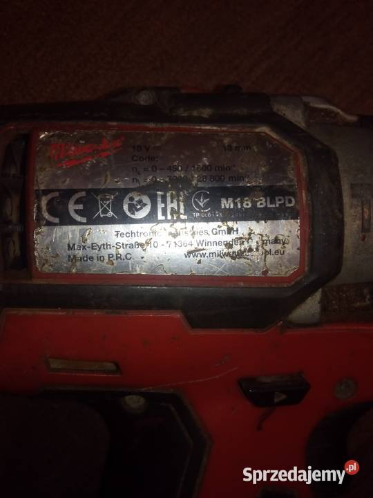 Wkrętarka Milwaukee M18 uszkodzona Szembruczek