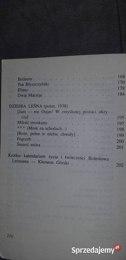 Bolesław Leśmian Poezje Wybrane Rok wydania 1995 Proza i poezja mazowieckie Legionowo