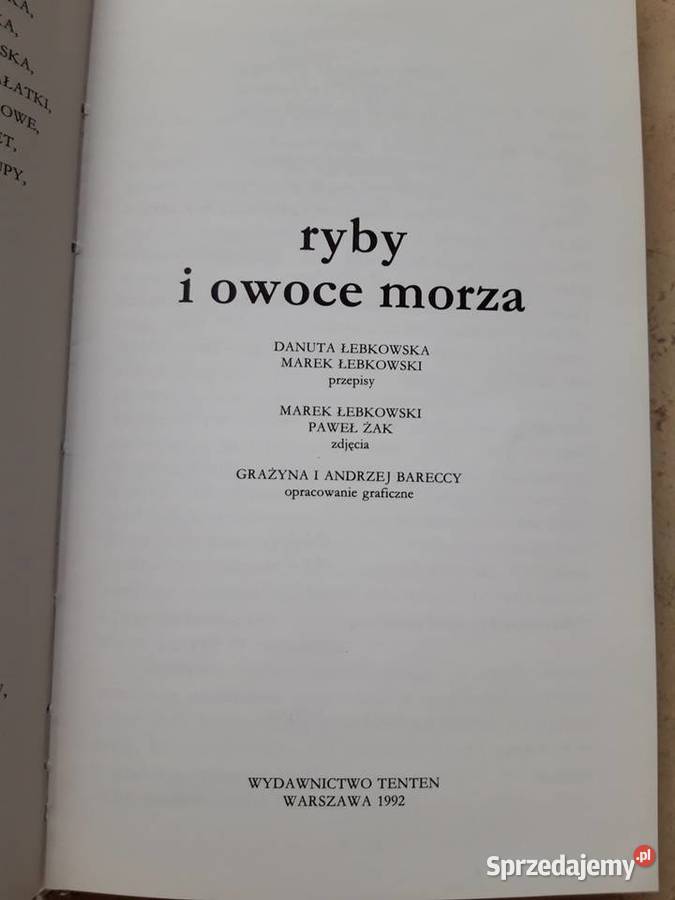 Ryby i owoce morza Encyklopedia sztuki kuchnia, potrawy sprzedam
