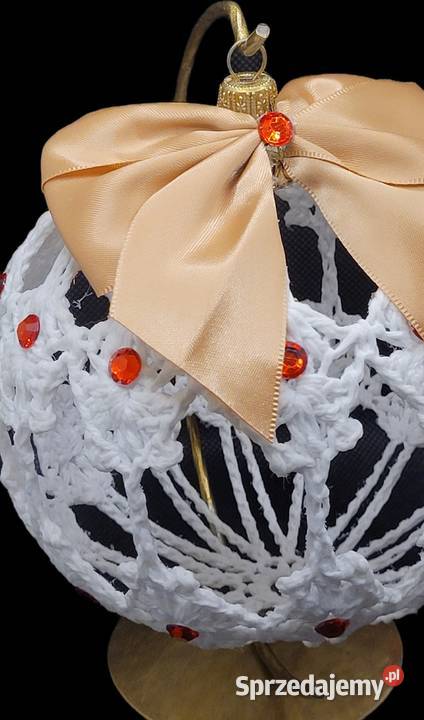 Bombka na stojaku ręcznie wykonana Krzywaczka