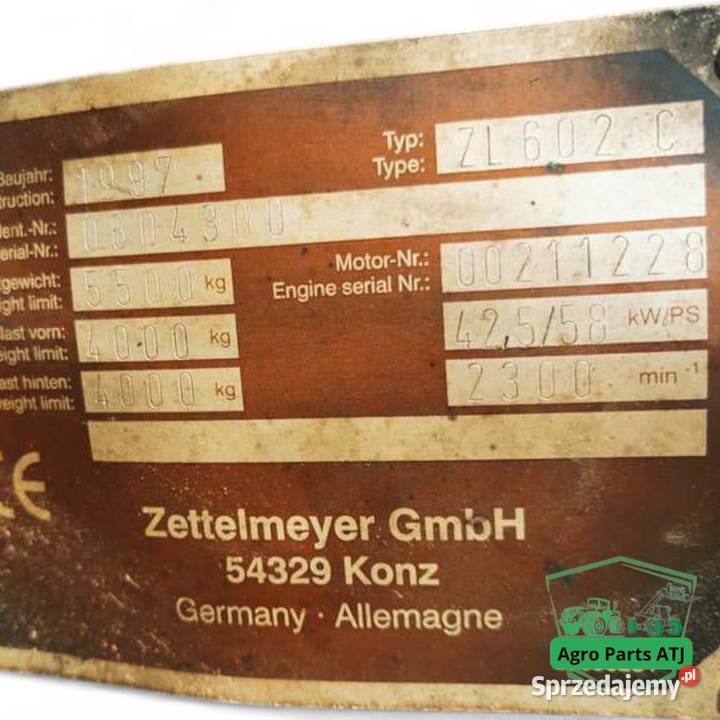 Przednie Ramię Adaptacja Kiwak Zettelmeyer 602 C sprzedam