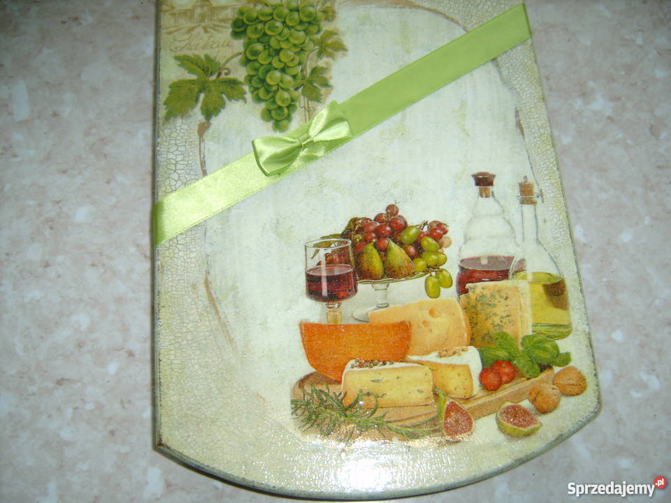 Etui z 3 nożami kuchennymi ozdobione decoupage Skierniewice