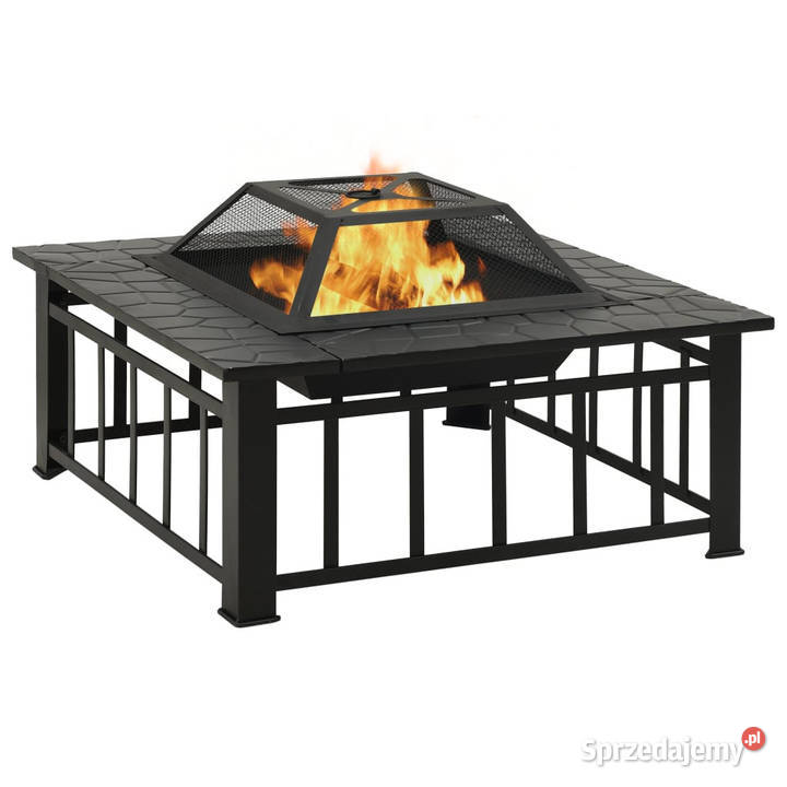 Palenisko z pogrzebaczem 79x79x465 XXL stal