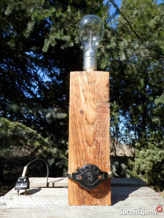 Lampa ręcznie wykonana ze starej belki zachodniopomorskie Szczecinek