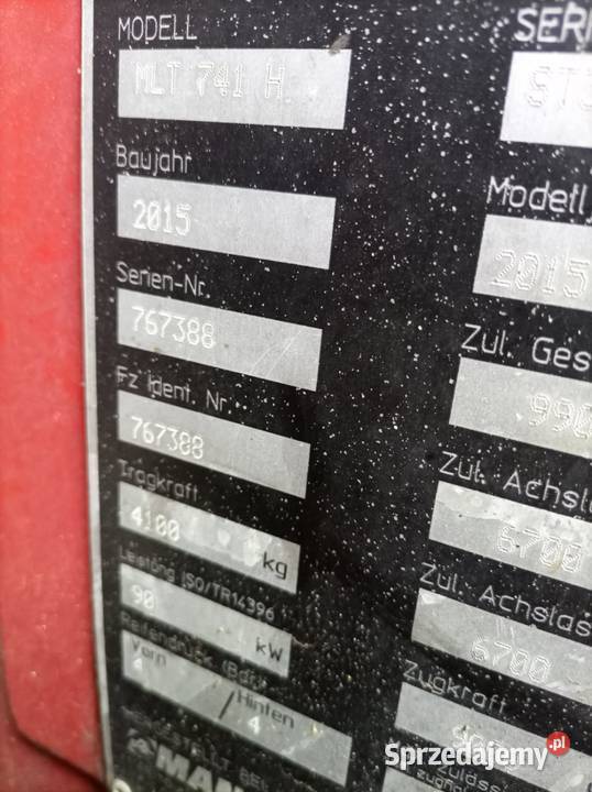 Ladowarka teleskopowa manitou 741 mit h holland Ładowarki rolnicze Kalisz