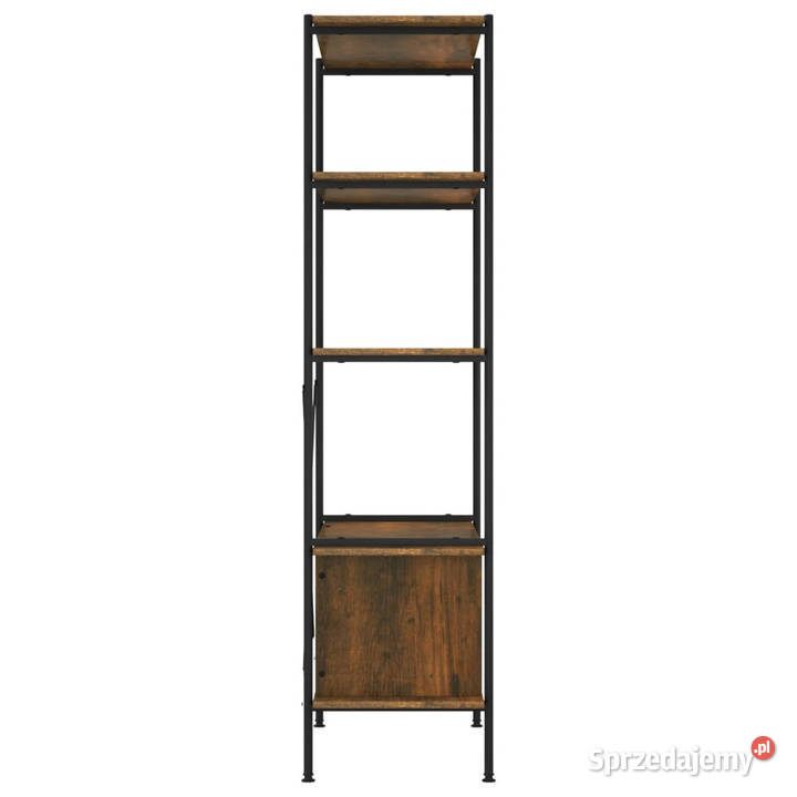Regał z szafką 80x40x163 stal i materiał