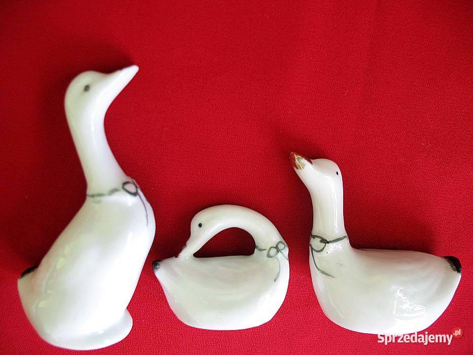 Gęś Rodzina trzech gąsek 8 i 55 i 45 Porcelana Siedlce
