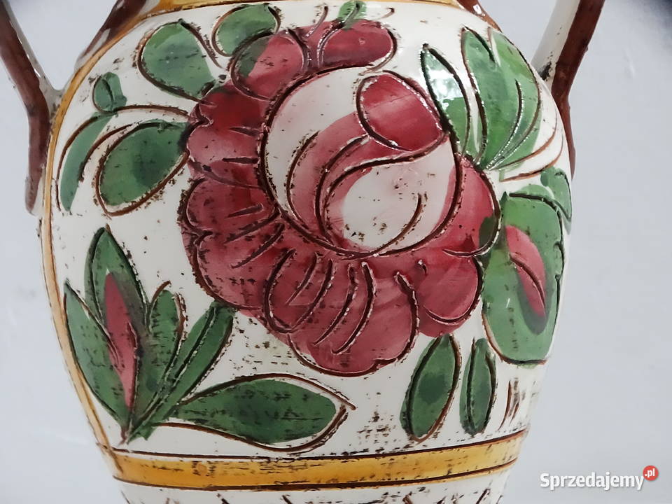 Unikatowy Wazon SGRAFFITO Ręcznie Nacinany i Biłgoraj