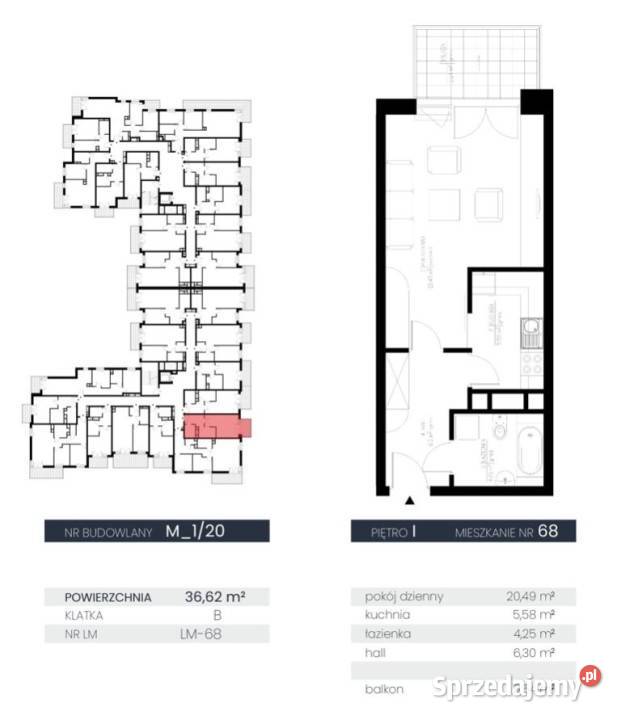 Mieszkanie Lublin 3662m2 1 pokój