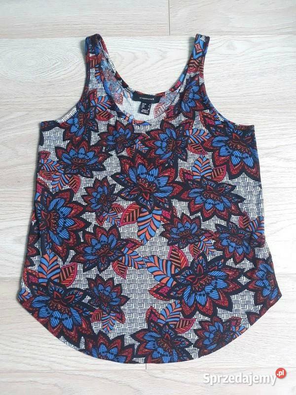 Kolorowa bluzka koszulka na ramiączkach biały małopolskie