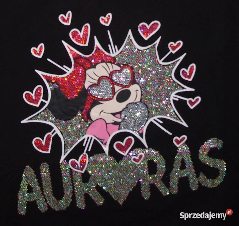 Serca MIKIHolo cyrkonie czarna NOWA bluzeczka Rawicz sprzedam