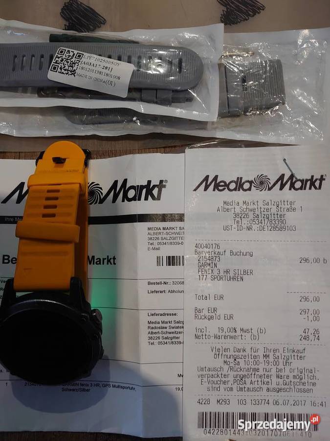 Zegraek Garmin Fenix 3 HR nowe paski Lewin Brzeski