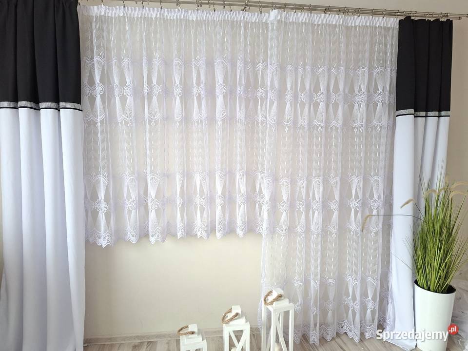 Firanka balkonowa haftowana 5m x 230 Szycie na Zawiercie