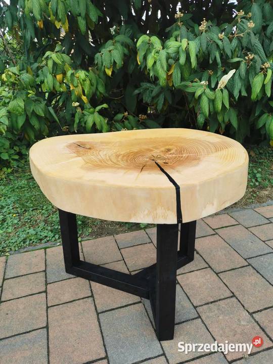 Stolik kawowy plaster olcha żywica epoksydowa Werbkowice