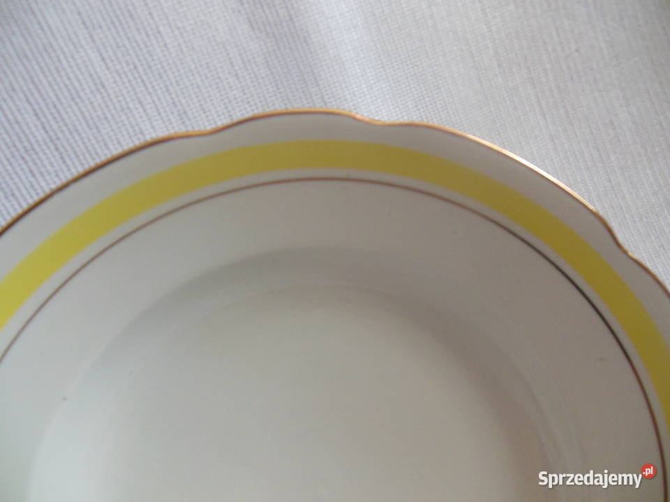 Talerze głębokie obiadowe ĆMIELÓW PRL 3 świętokrzyskie Kielce