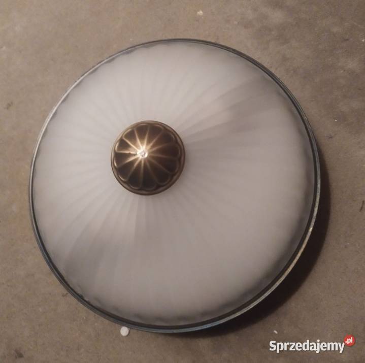 Plafon duży lampa sufitowa oświetlenie szkło biały lubelskie Lublin sprzedam