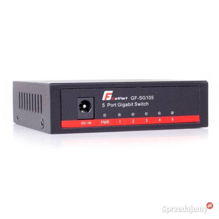 SWITCH GETFORT SG105 5x Gigabit Ethernet Plug Internet i komunikacja Knurów
