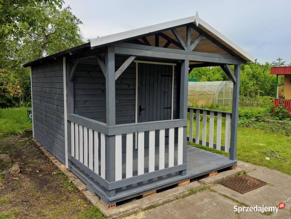 Domek ogrodowy narzędziowy z tarasem 3x3 plus Poznań