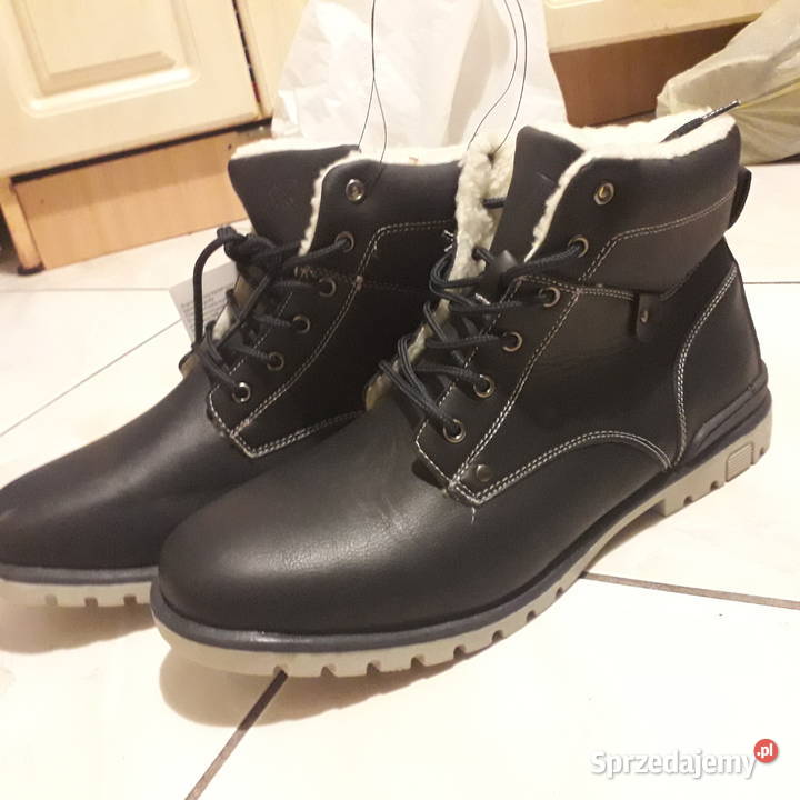Buty zimowe męskie Tom Rose rozmiar 44 czarne inna Białystok sprzedam