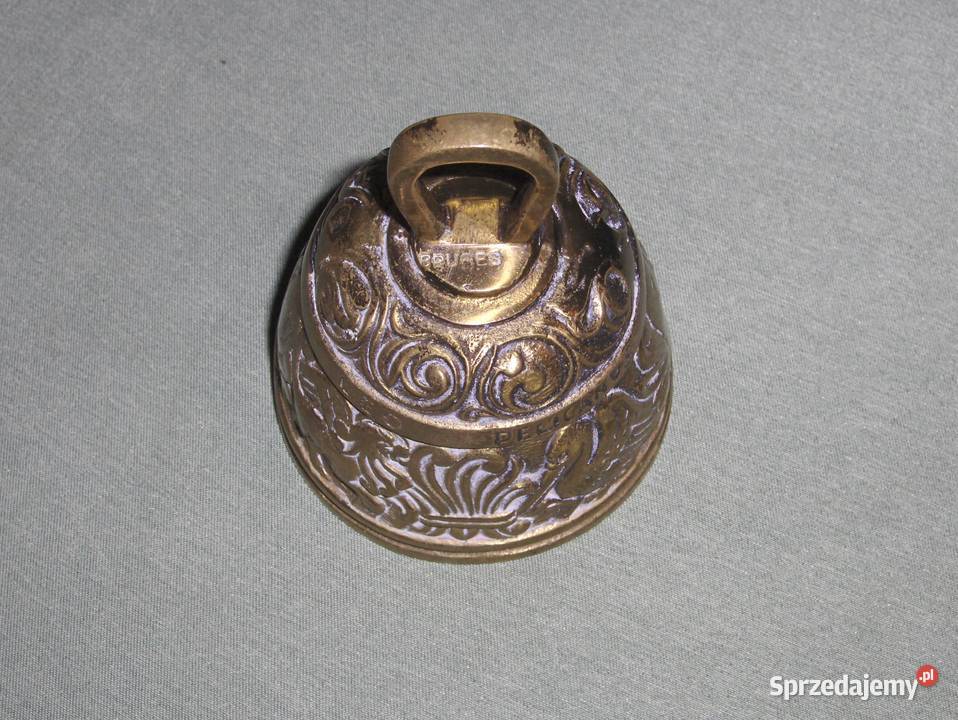 Stary Vintage dzwonek mosiężny Marcvs Angelvs Łódź