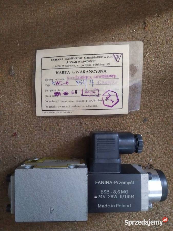 Rozdzielacz hydrauliczny suwakowy 4WE6 Szydłowiec sprzedam