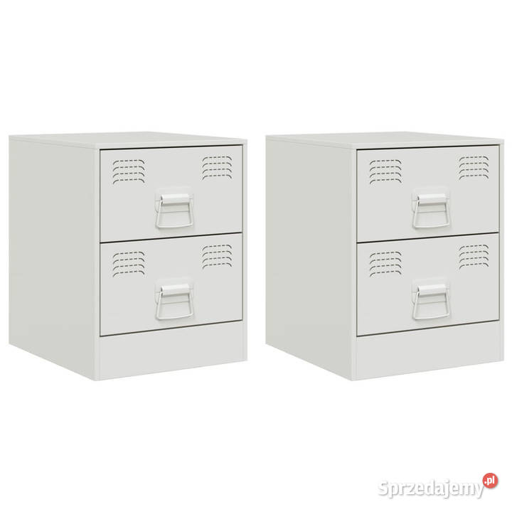 Szafki nocne 2 białe 345x39x44 stal WM841630 mazowieckie Warszawa sprzedam