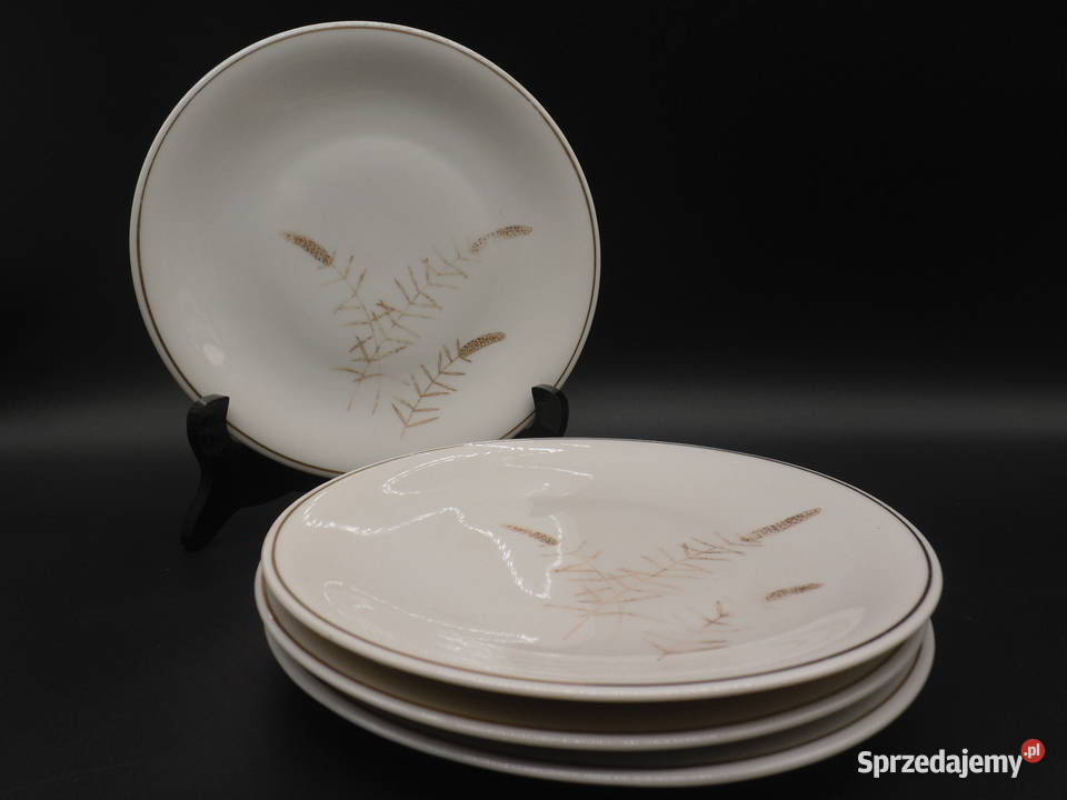 Talerzyki deserowe 4 białe Volkstedt Raszków